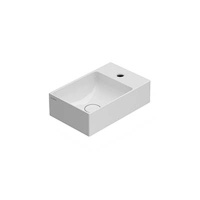 GLOBO B6R40BI Раковина T-EDGE подвесная/для установки на столешницу, размер 40х25 см, крепеж в компл