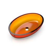 0700-070-08 Раковина Oval Shape отдельностоящая из полимерного материала 55х37x13 см, цвет 08