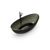 70001020 Oval Shape Ванна 180*93*56 см, цвет Turmalin # 020 (Galaxy Black 0700-050-20)