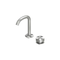 QuadroDesign SUPER 2231TAS Смеситель для раковины на 2 отв. из столешницы, Brushed Stainless Steel