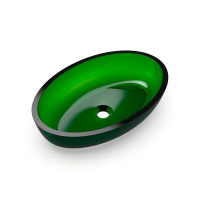 70201080 Oval Shape Раковина, цвет Aventurin # 080 (Turquoise Green 0700-070-03)