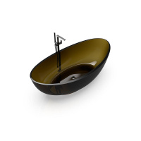 70001030 Oval Shape Ванна 180*93*56 см, цвет Pyrit # 030 (Coffee Black 0700-050-01)