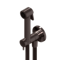 Ritmonio 72J026BLX Toilet accessories Гигиенический душ с держателем BLX BRUSHED BLACK CHROME