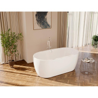 0100-311 ARUBA Ванна акриловая отдельностоящая 170x80x59,5H, щелевой перелив, белая глянцевая