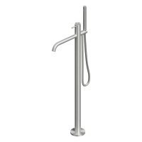 QuadroDesign SOURCE/OTTAVO 1262AS/1 Смеситель для ванны напольный, цвет Brushed Stainless Steel