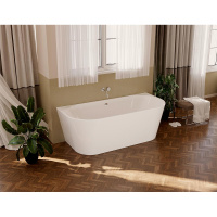 0100-343 NILE WALL Ванна акриловая отдельностоящая 170x78x60H, щелевой перелив, бел. глянцевая