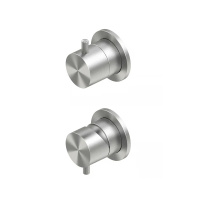 QuadroDesign SOURCE 1247.00AS Смеситель из стены с переключателем на 2 потребителя, цвет Steel